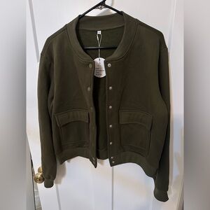 Olive Green Women's Bomber Jacket